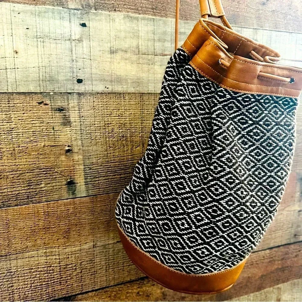 NWOT Vegan Leather Guatemalan Huipil Backpack/Purse